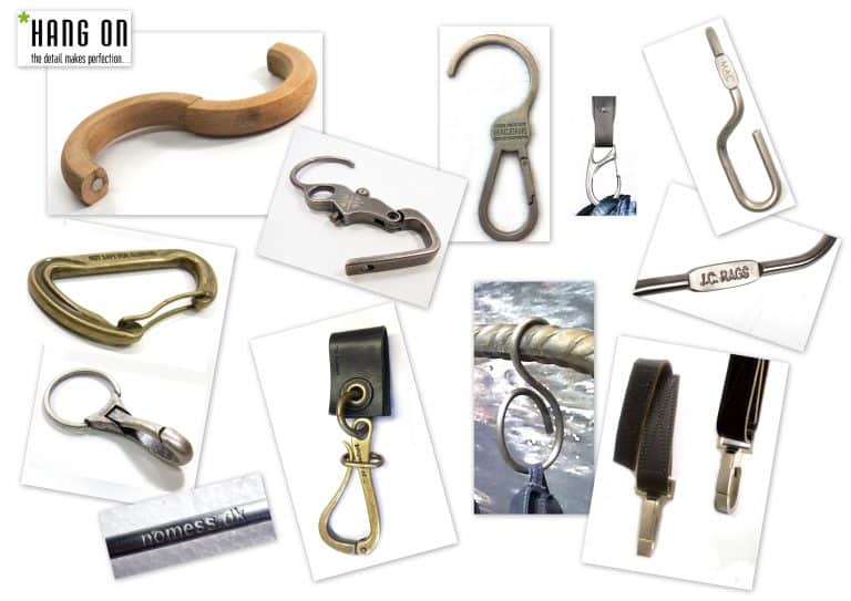 Verschiedene Metallbügel, Haken und Karabiner für sichere Befestigungen und Aufhängungen. Hochwertig.